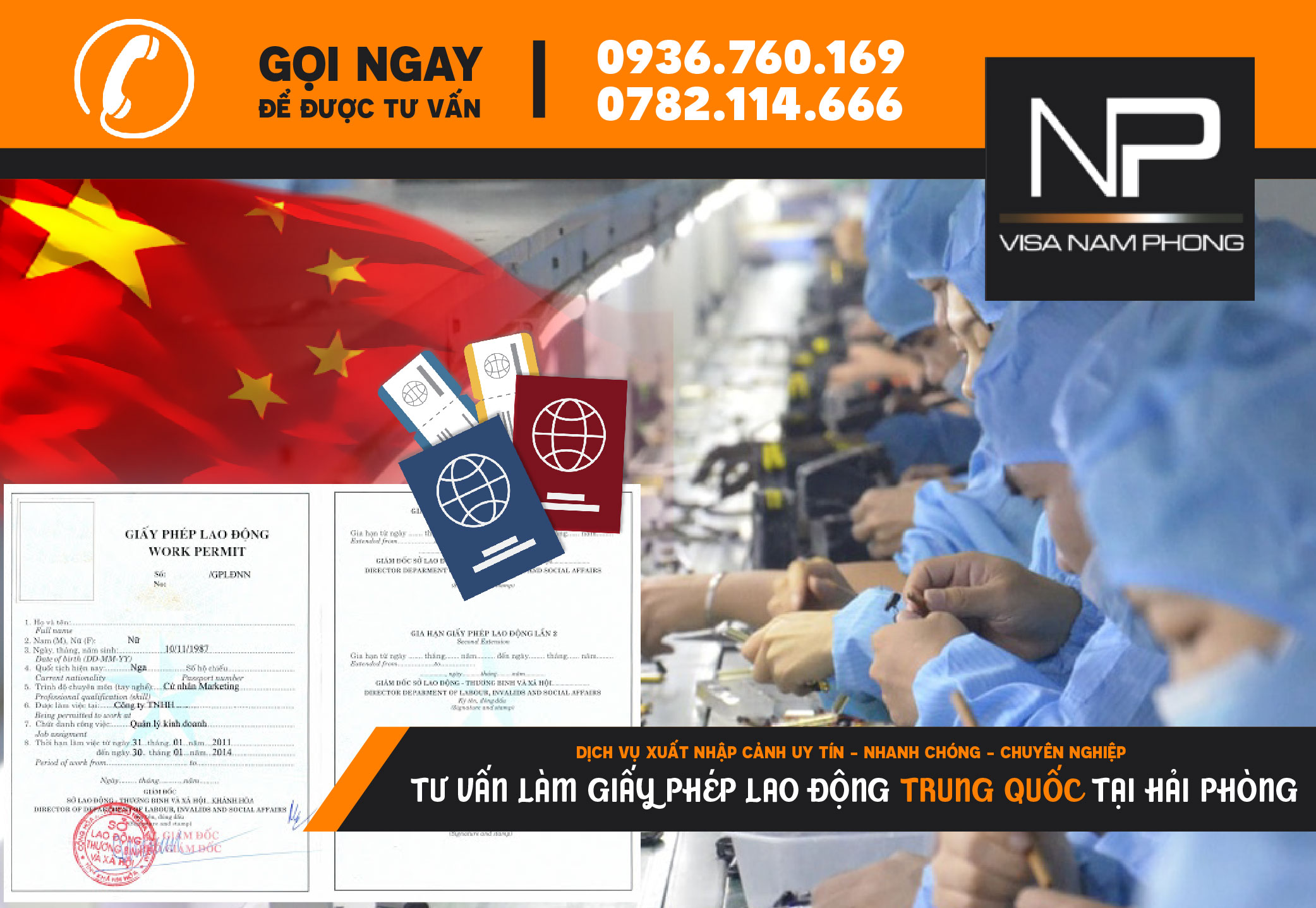 Tư vấn làm giấy phép lao động Trung quốc tại Hải Phòng