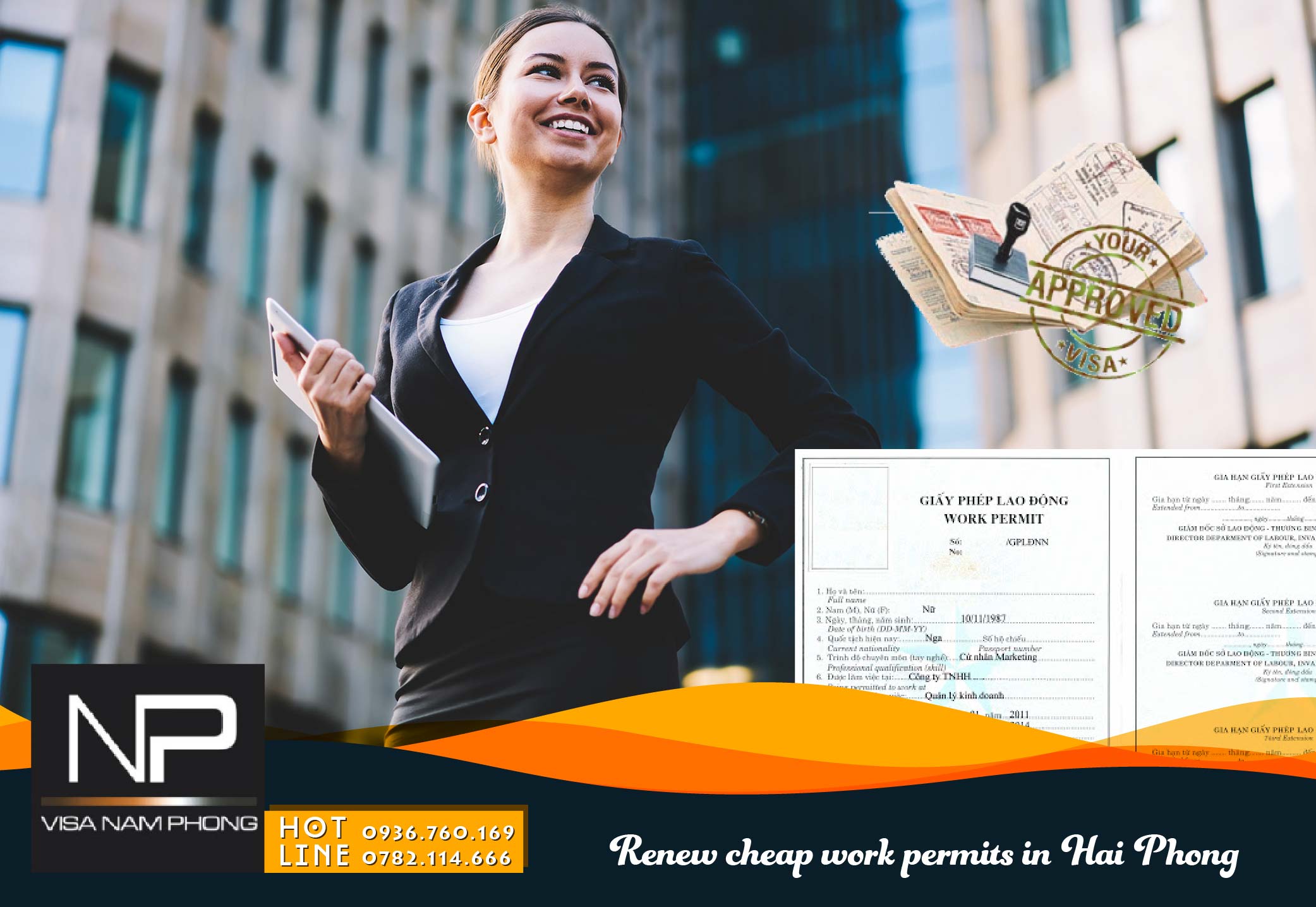 Renew cheap work permits in Hai Phong