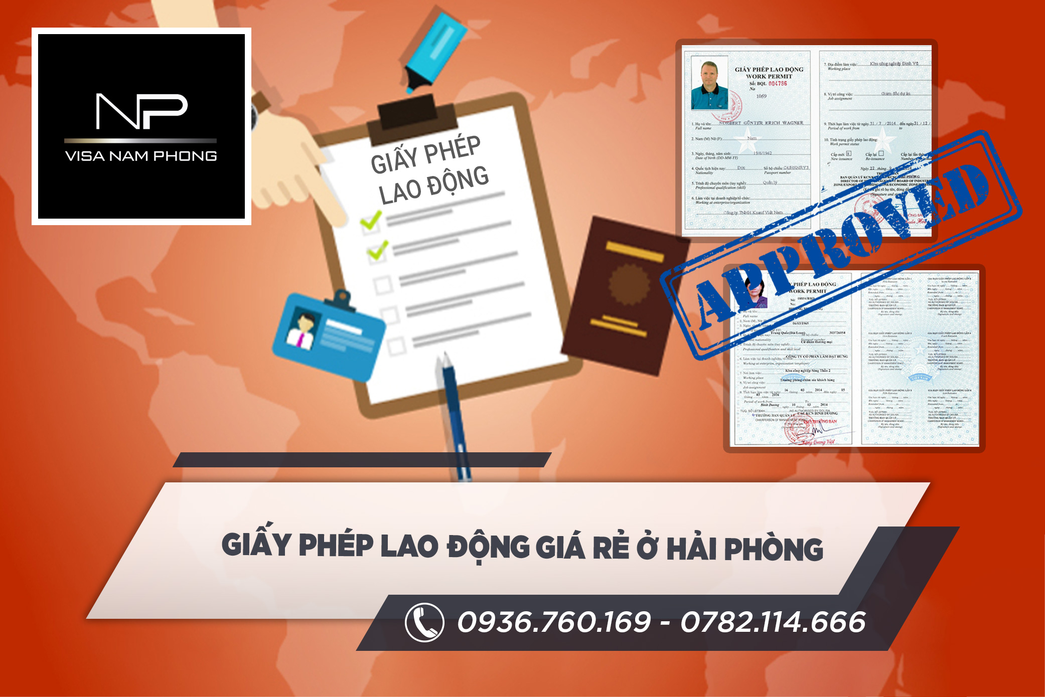 Giấy phép lao động giá rẻ ở  hải phòng
