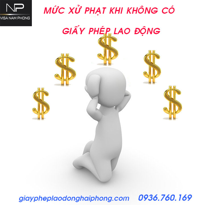 Mức phí xử phạt khi không có giấy phép lao động.