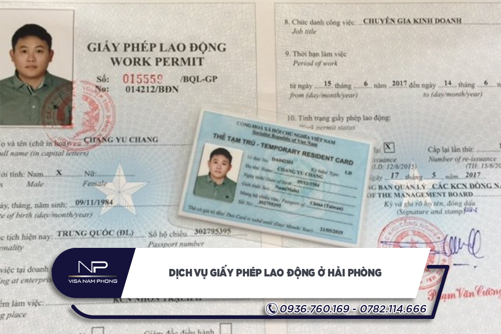 Dịch vụ giấy phép lao động ở Hải Phòng tháng 10/2021