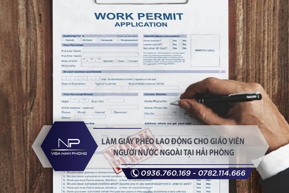 Làm giấy phéo lao động cho giáo viên người nước ngoài tại Đồ Sơn Hải Phòng