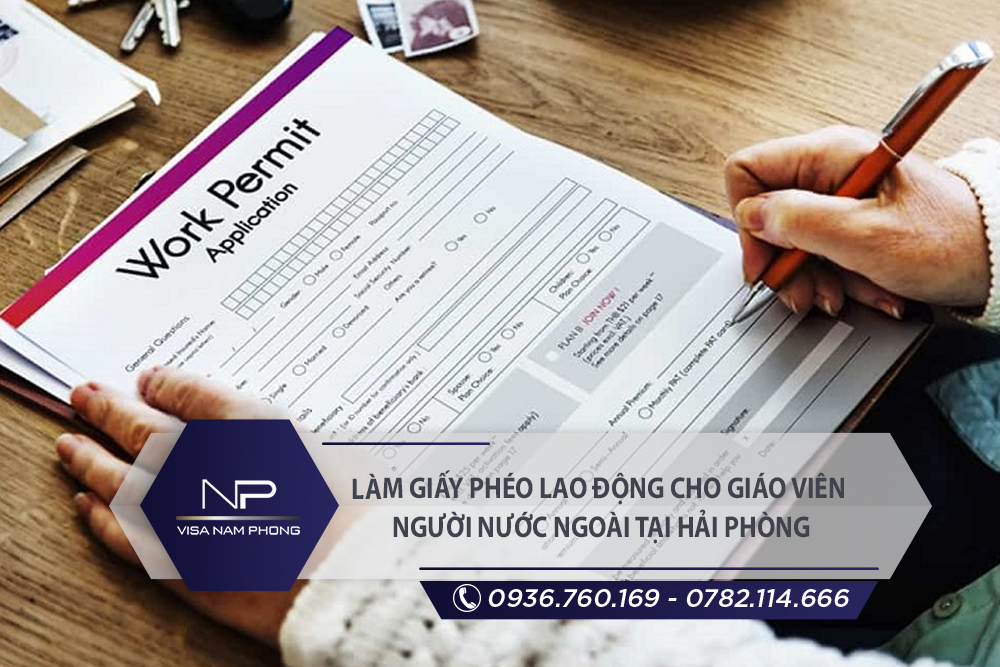 Làm giấy phéo lao động cho giáo viên người nước ngoài tại Dương Kinh Hải Phòng