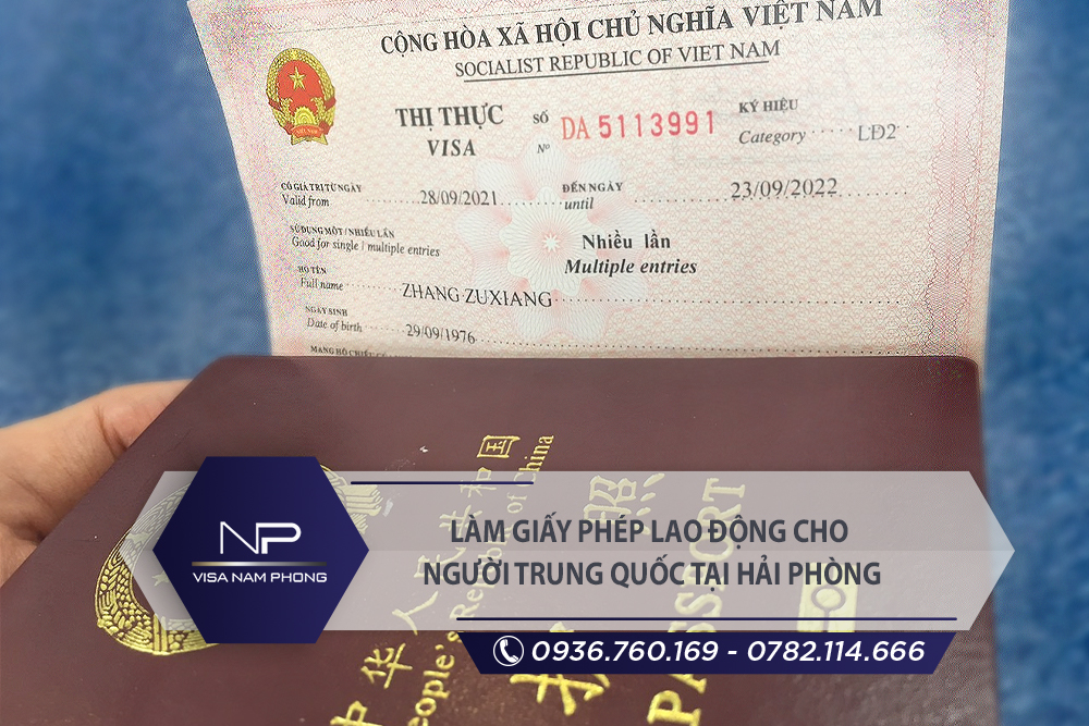 Làm giấy phép lao động cho người Trung Quốc tại Hồng Bàng Hải Phòng