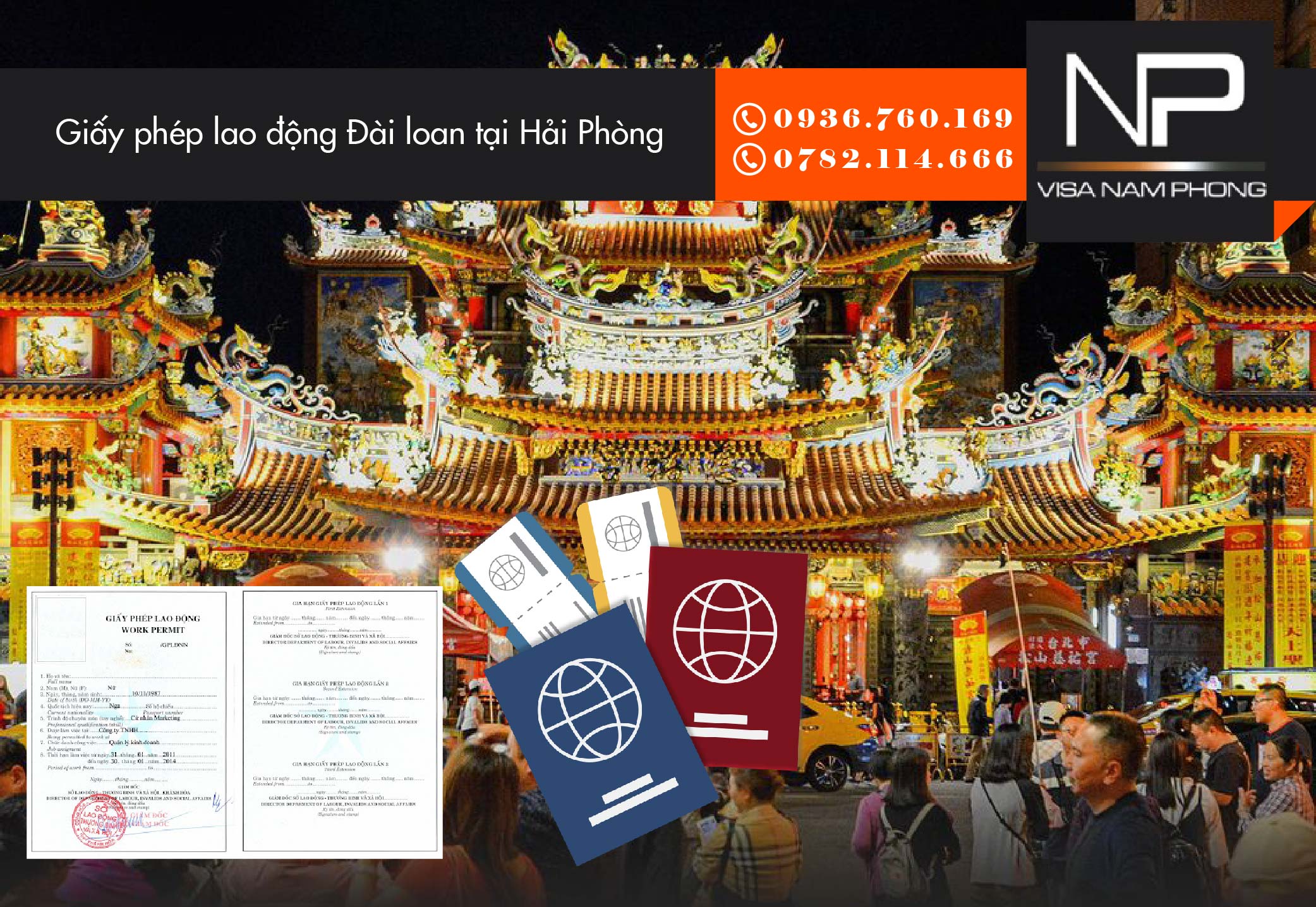 Giấy phép lao động Đài loan tại Hải Phòng