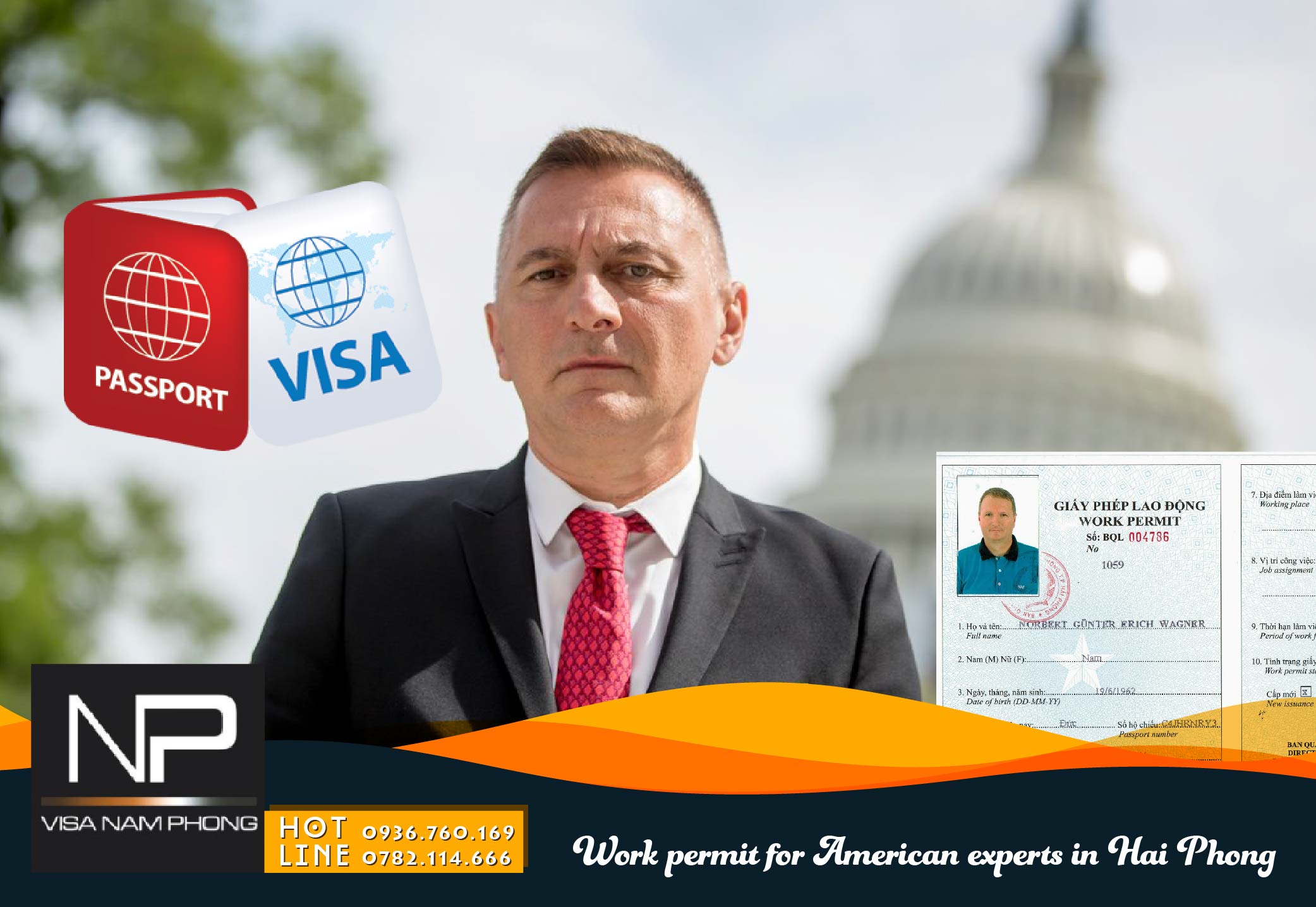 Work permit for American experts in Hai Phong