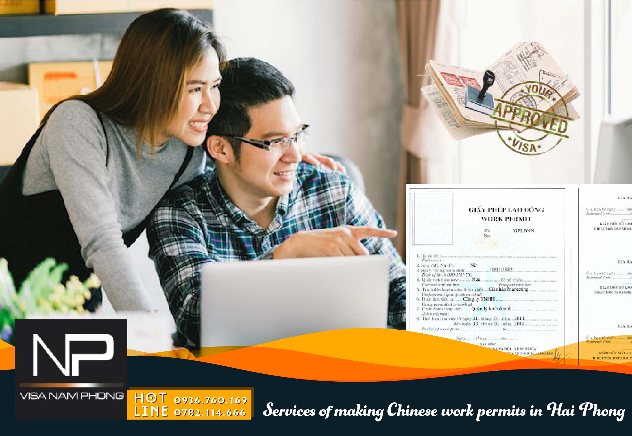 Services of making Chinese work permits in Hai Phong