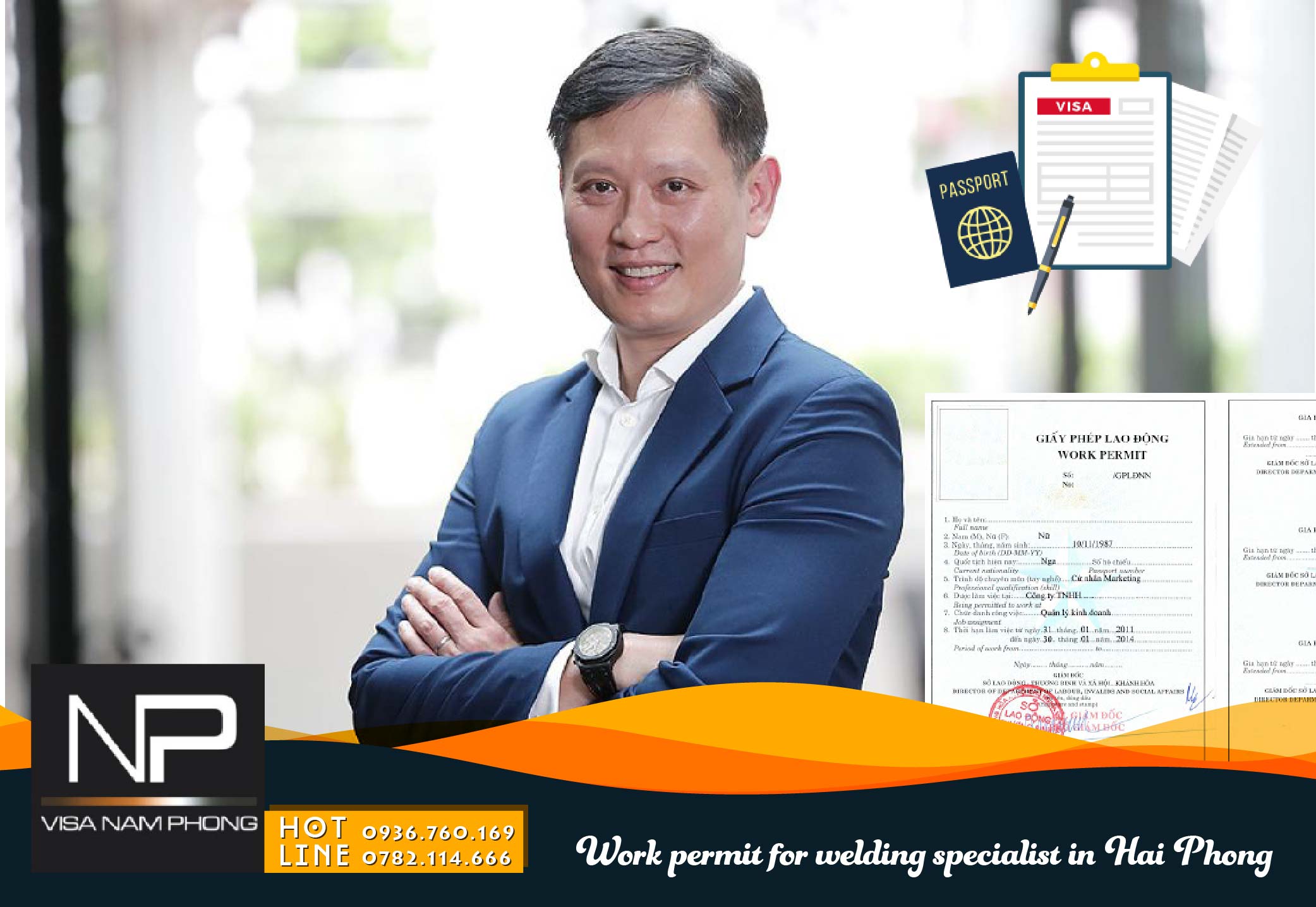 Work permit for welding specialist in Hai Phong