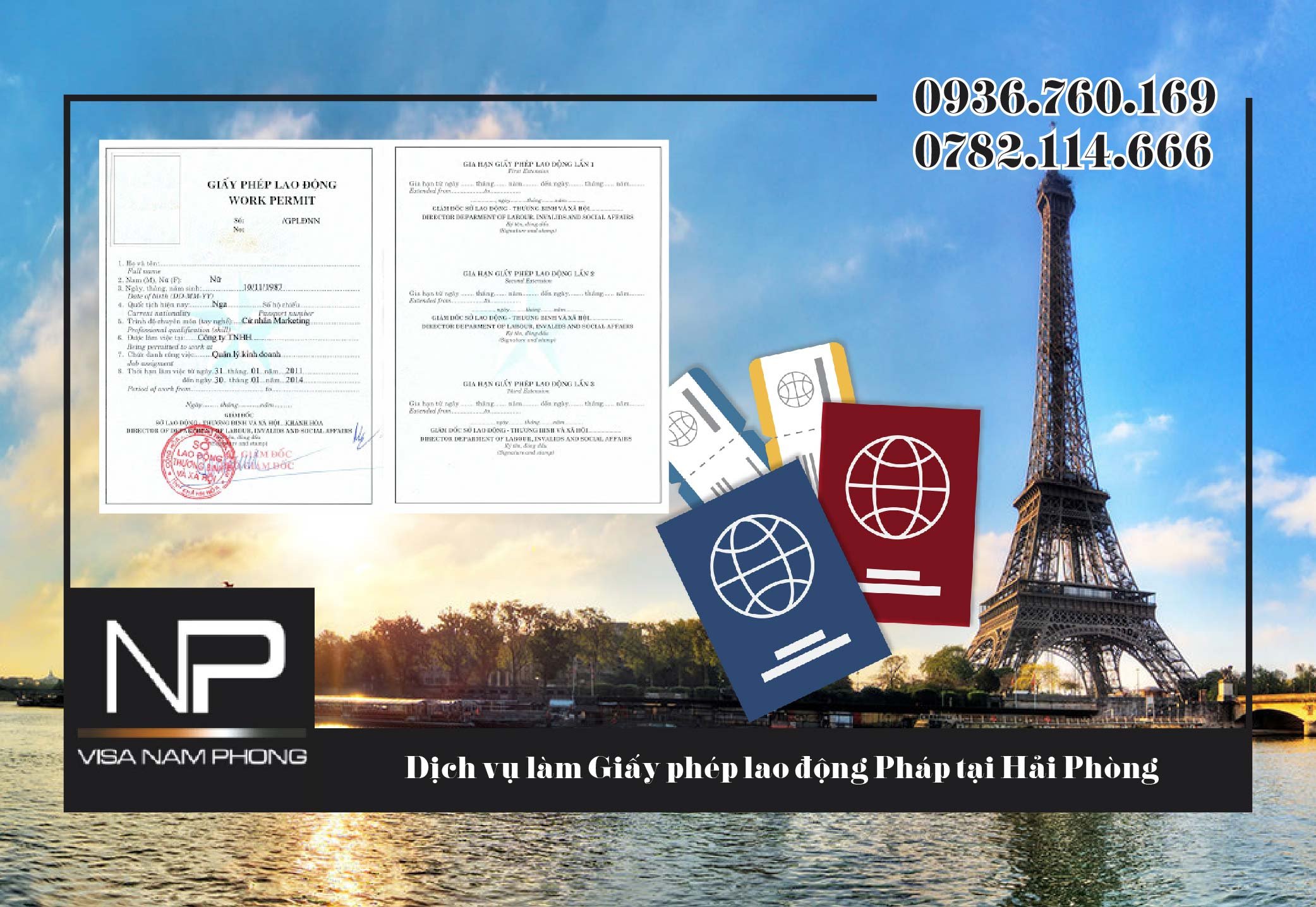 Dịch vụ làm Giấy phép lao động Pháp tại Hải Phòng